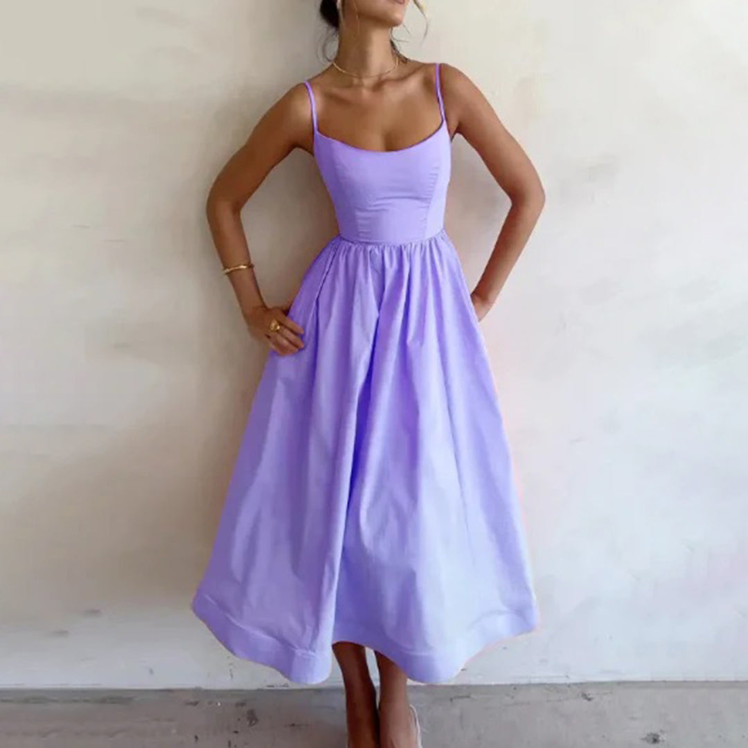 Damen Abendkleid Elegantes Midikleid Hochwertiger Stoff Schmeichelhafte Passform S-3XL-2