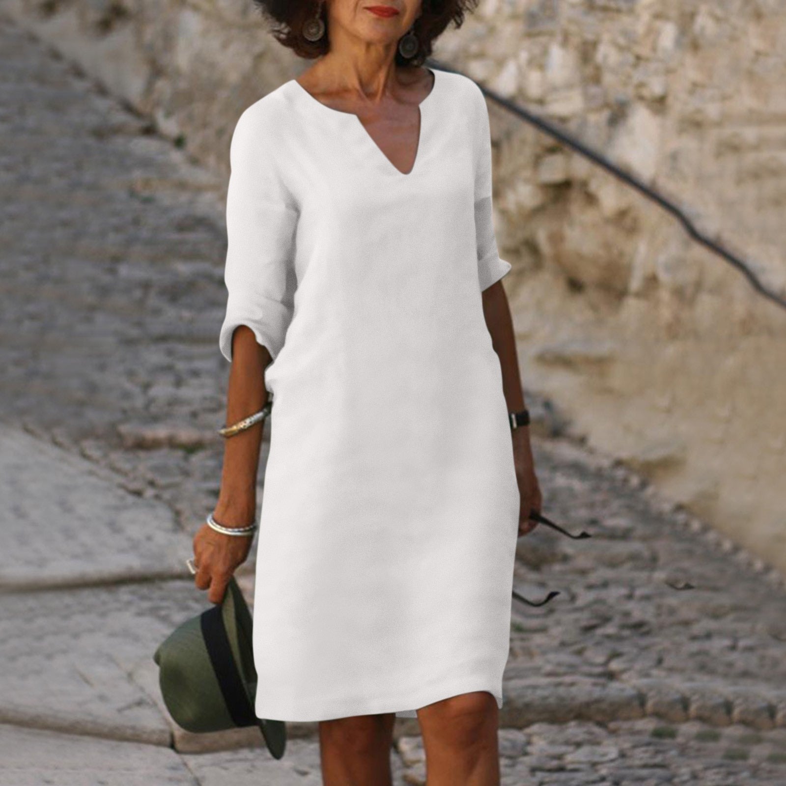 ISLA – Sommer Midikleid aus leichtem Baumwollmaterial