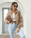 Kris - Cord Crop Jacke Herbstmode 2025