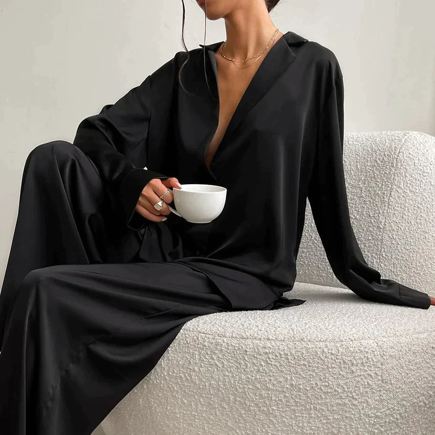 Nachtwäsche-Set aus Satin in Übergröße