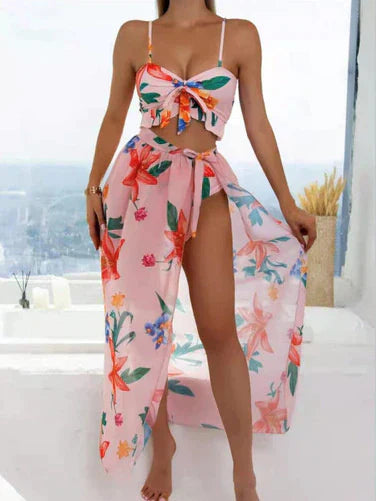 Variant image for Damen Kleidung Set 3-teilig Blumendruck Baumwolle Bequem Locker Sommermode S M L XL-9