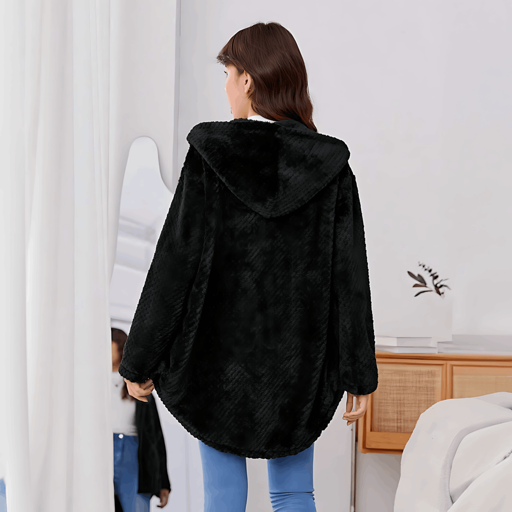 Arendal – Fleece-Strickjacke mit Kapuze
