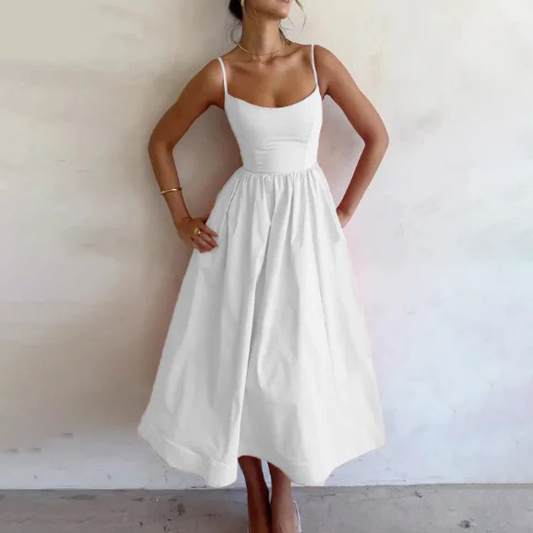 Damen Abendkleid Elegantes Midikleid Hochwertiger Stoff Schmeichelhafte Passform S-3XL-3