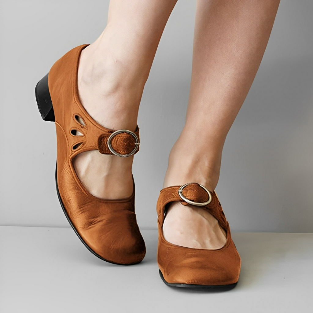 Damen Gleiter Elegante Schnalle Schwarz Komfortabel Größe 36-41-2