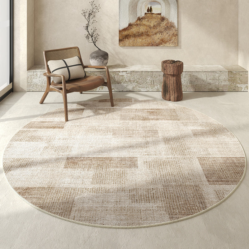 Waschbarer Runder Teppich 120 cm - Modernes Minimalistisches Design mit Rutschfester Unterlage für Wohnzimmer und Schlafzimmer-6
