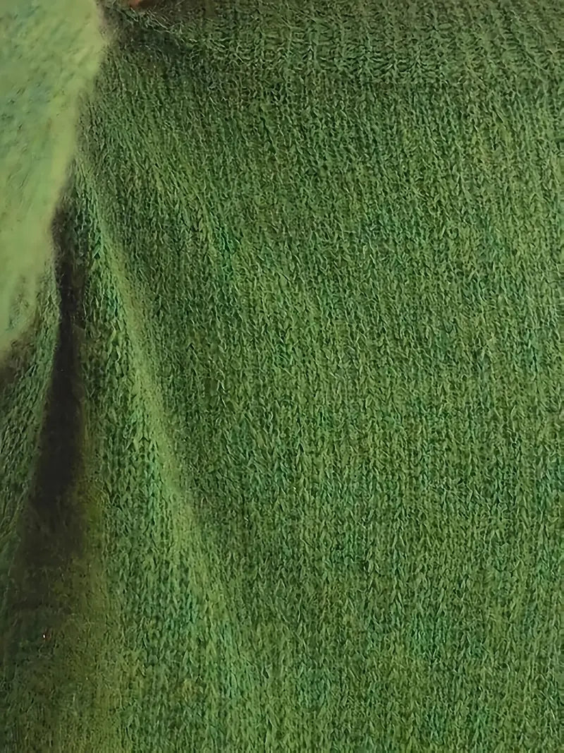 Cosy Moments - Weicher warmer Pullover in Grün für Damen