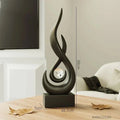Variant image for Abstrakte Keramik-Flammskulptur für kreative Inneneinrichtung - 30 x 10,7 cm, Lebendige Farbtöne, Modernes Design-1