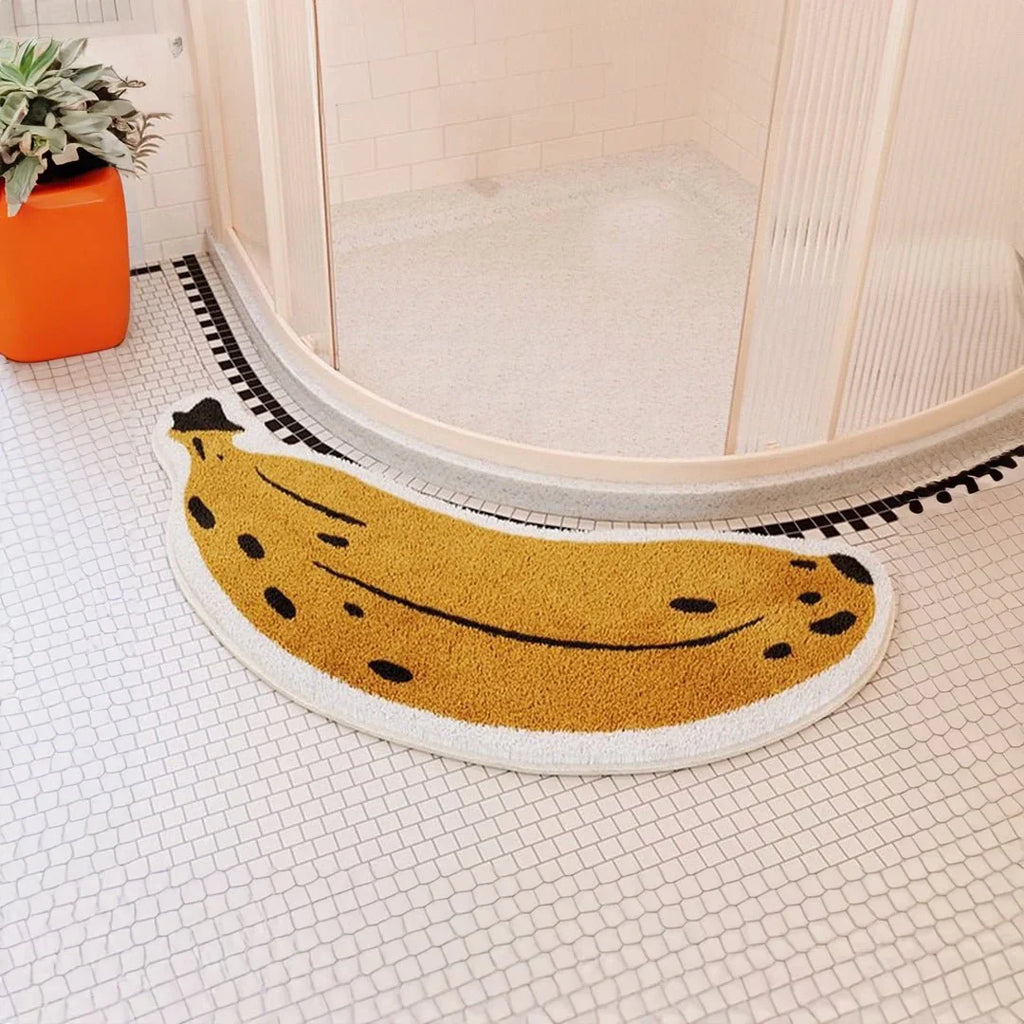 Bogenförmige Badezimmermatte in Bananenform - Rutschfest und Schnelltrocknend-1