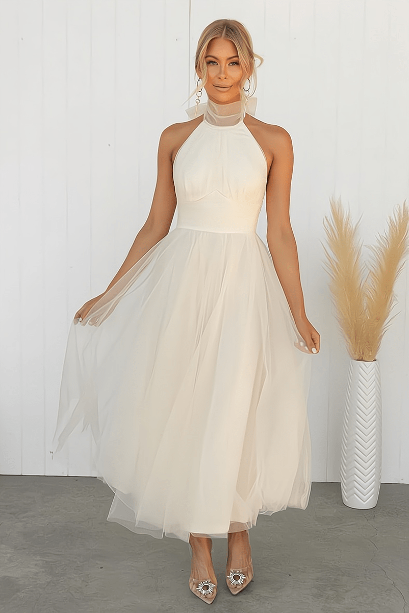 Damen Abendkleid Lang Elegant Schwarz Aprikose Weiß Rosa für Hochzeit Cocktailparty-4