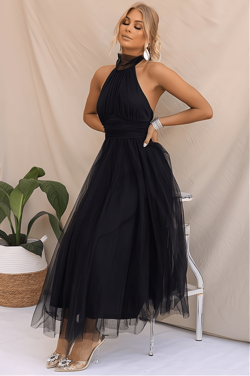 Damen Abendkleid Lang Elegant Schwarz Aprikose Weiß Rosa für Hochzeit Cocktailparty-6