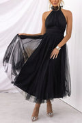 Damen Abendkleid Lang Elegant Schwarz Aprikose Weiß Rosa für Hochzeit Cocktailparty-1