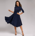 ISLA – Elegantes Midi-Kleid mit Schleifendetail