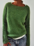 Cosy Moments - Weicher warmer Pullover in Grün für Damen