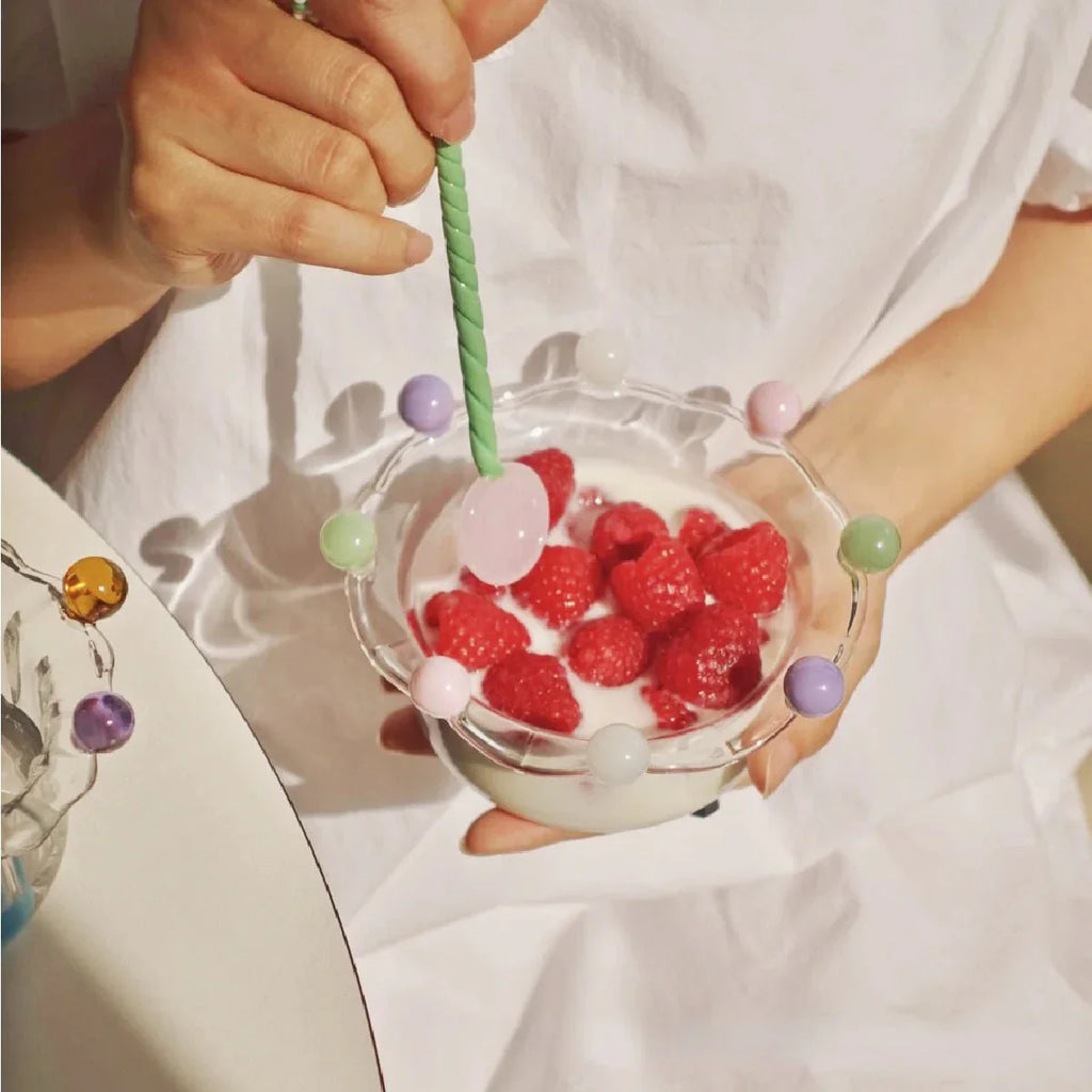 Bunte Kronenförmige Dessertschale aus Umweltfreundlichem Glas - 12,5 cm Durchmesser, Vielseitig für Desserts, Salate und Snacks-5