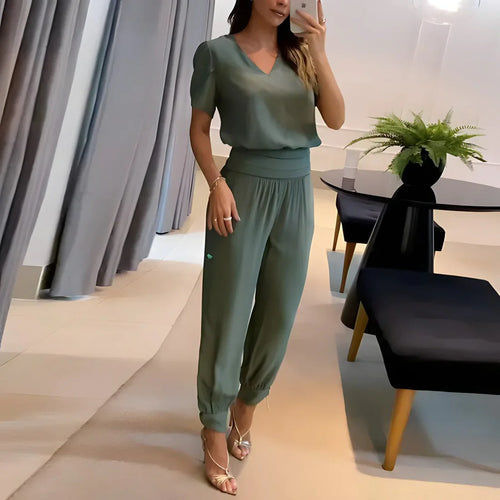 Blusen- und Hosen-Set "Birgit" | Eleganz und Komfort in einem Outfit
