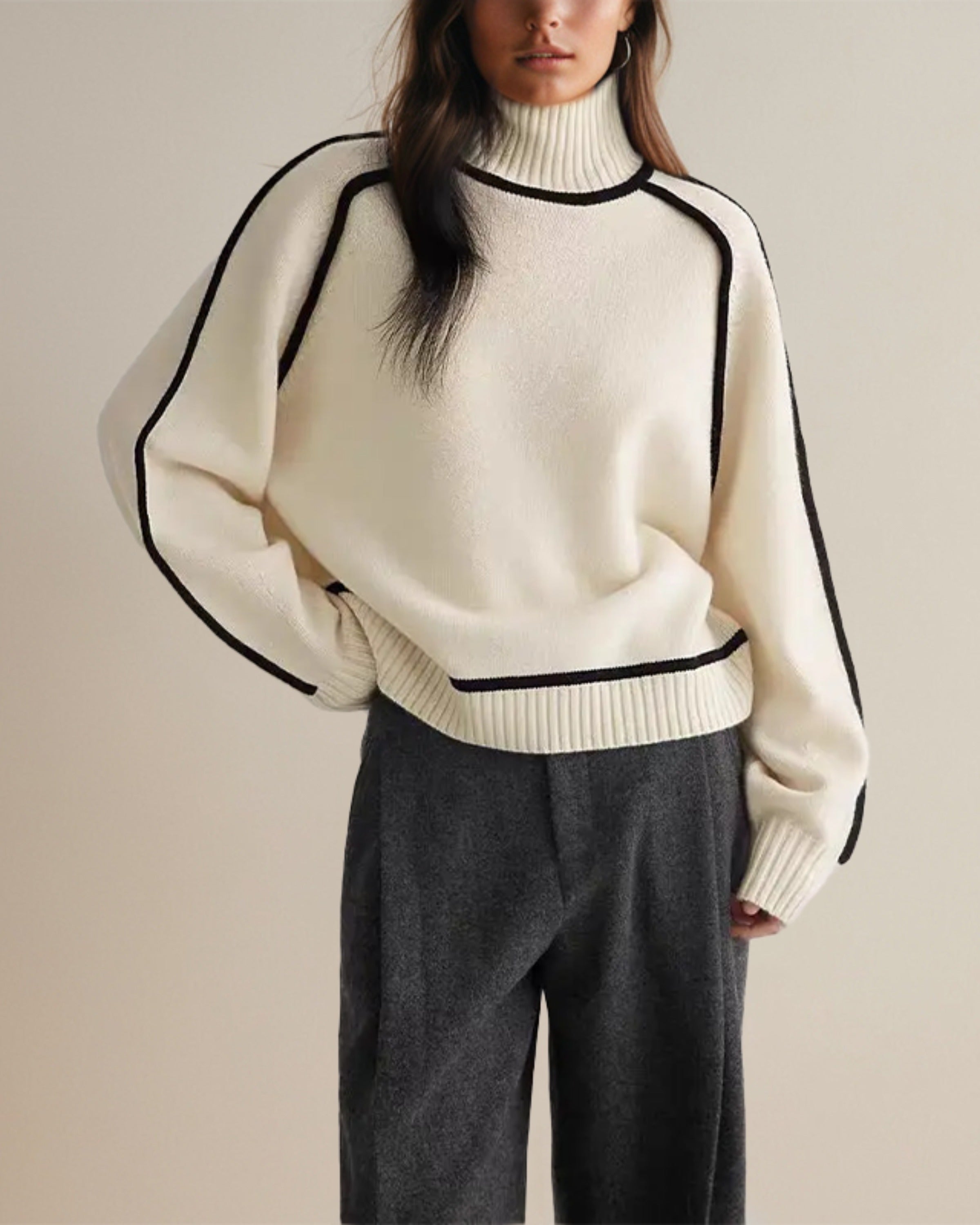 Claire – Eleganter Rollkragenpullover für Damen