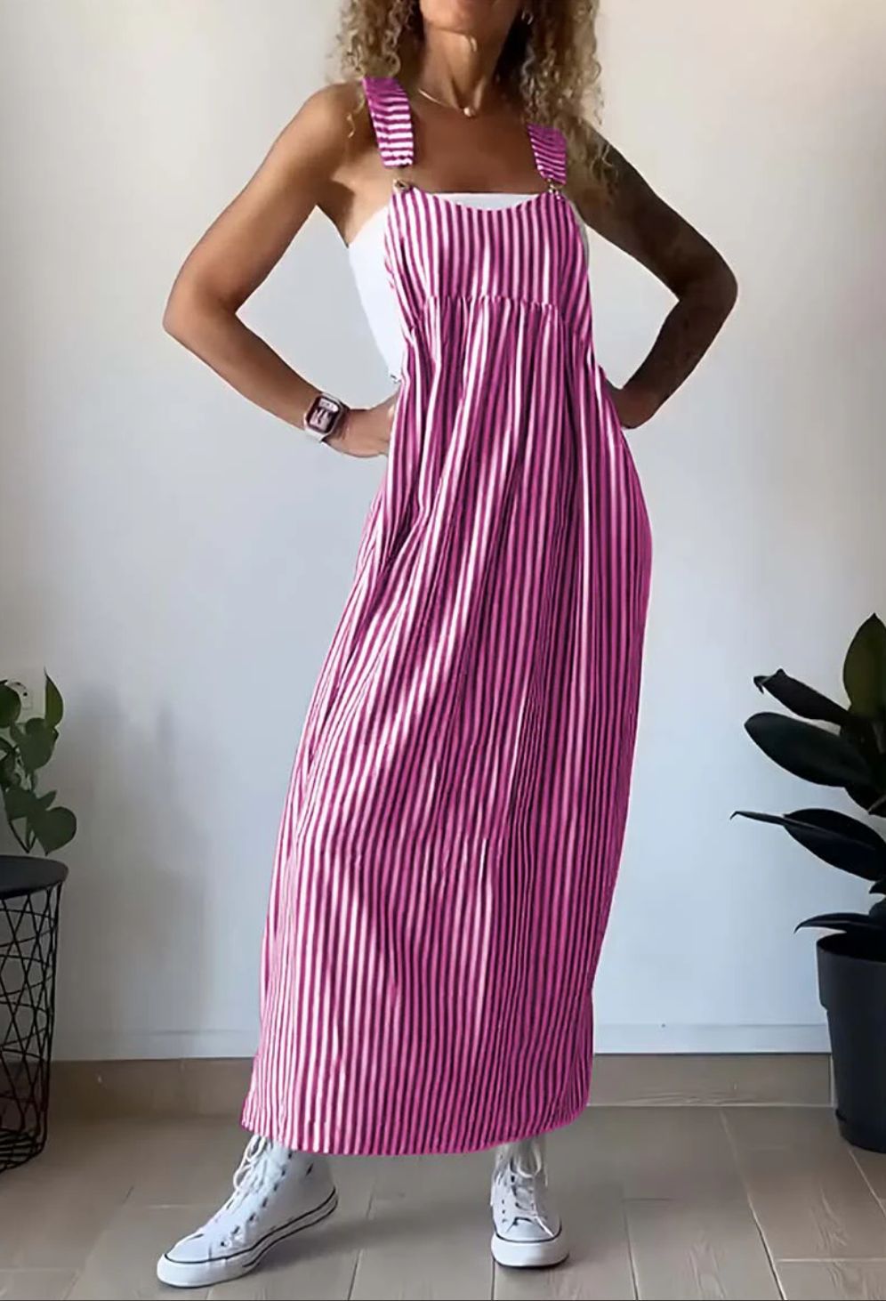 Alice – Lässiges gestreiftes Jumpsuit-Kleid