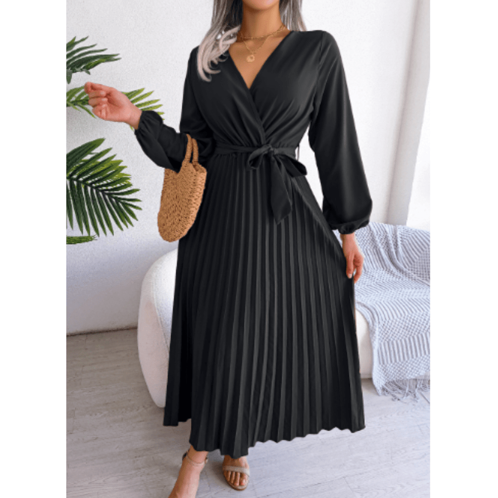 Damen Maxikleid Festlich Rosa V-Ausschnitt Elegantes Design für Hochzeiten und Sommeranlässe-2