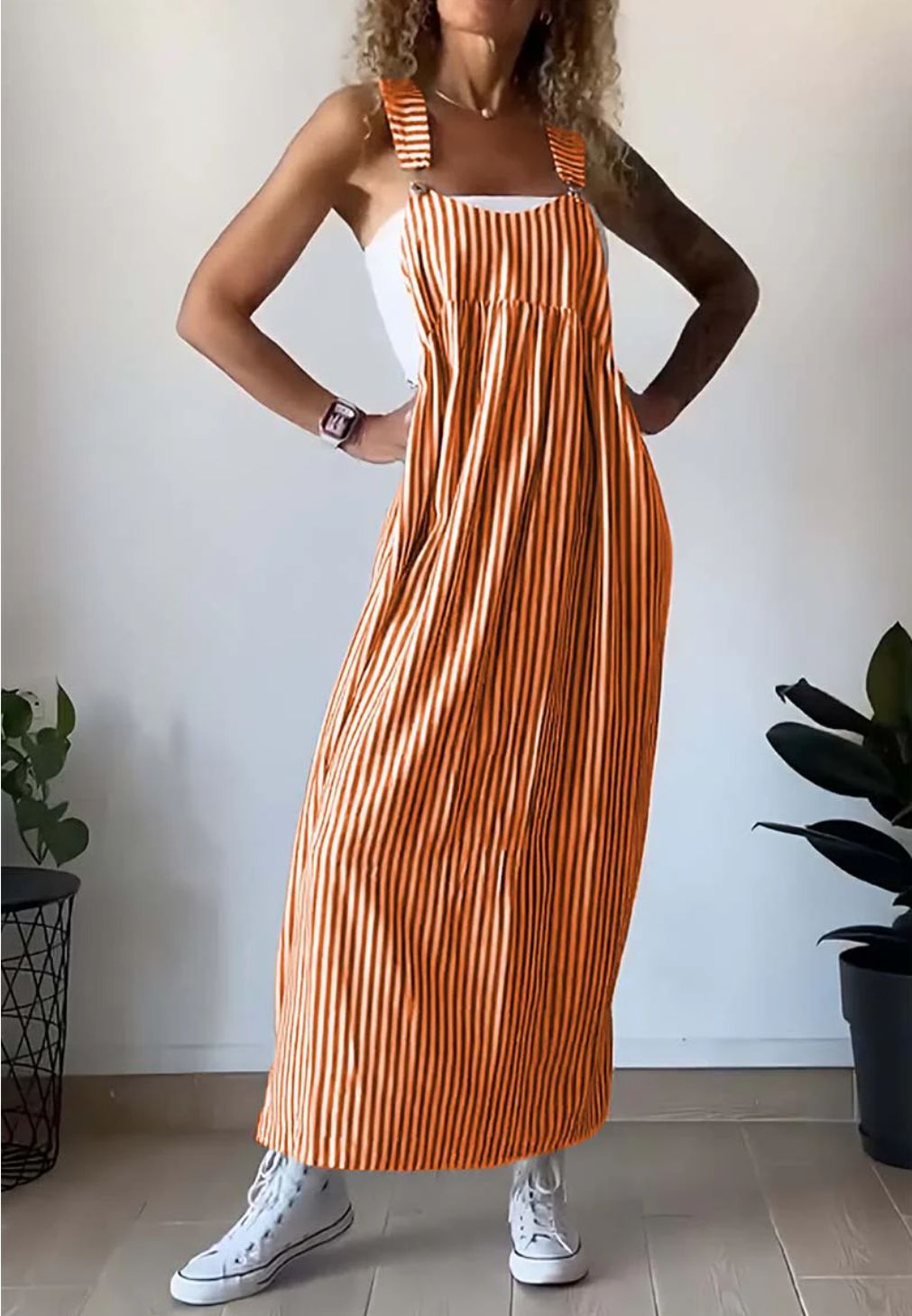 Alice – Lässiges gestreiftes Jumpsuit-Kleid