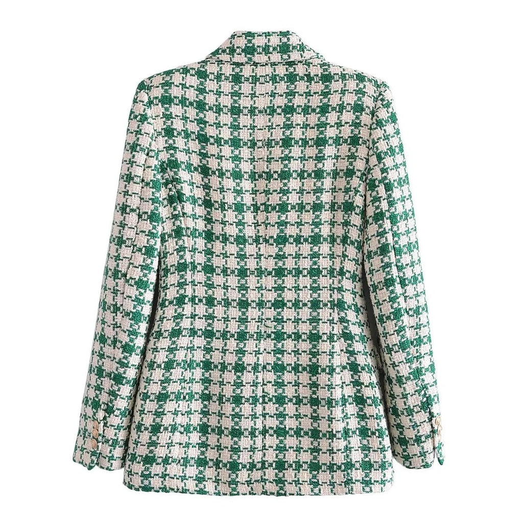 Mari & Olivia - Karierter Tweed-Blazer