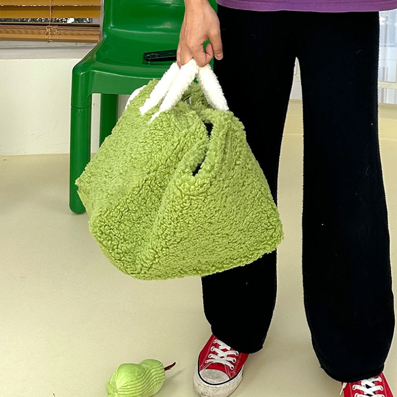 Stilvoller Aufbewahrungskorb im Monsterdesign aus Lambswool - Faltbar und Tragbar für Vielseitige Nutzung-5