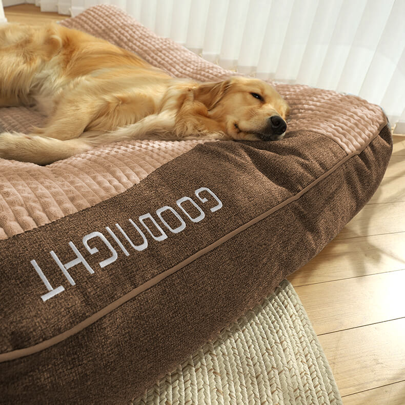 Orthopädisches Hundebett aus Kristallsamt mit Erhöhter Kopfstütze – Komfortabel für Hunde aller Größen, Ideal für Gesunde Haltung-4