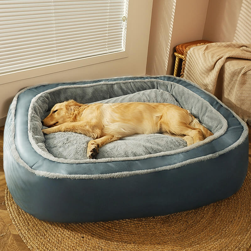 Orthopädisches Hundebett für Große Rassen, Waschbar, Plüsch, Geräumig, Komfortabel, Druckentlastend - Ideal für Hundekorb und Hundekissen-2