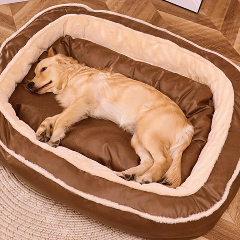 Orthopädisches Hundebett für Große Rassen, Waschbar, Plüsch, Geräumig, Komfortabel, Druckentlastend - Ideal für Hundekorb und Hundekissen-6