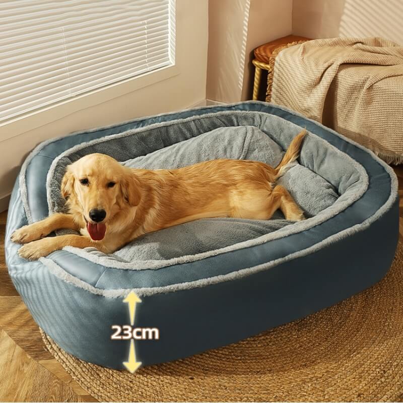 Orthopädisches Hundebett für Große Rassen, Waschbar, Plüsch, Geräumig, Komfortabel, Druckentlastend - Ideal für Hundekorb und Hundekissen-4