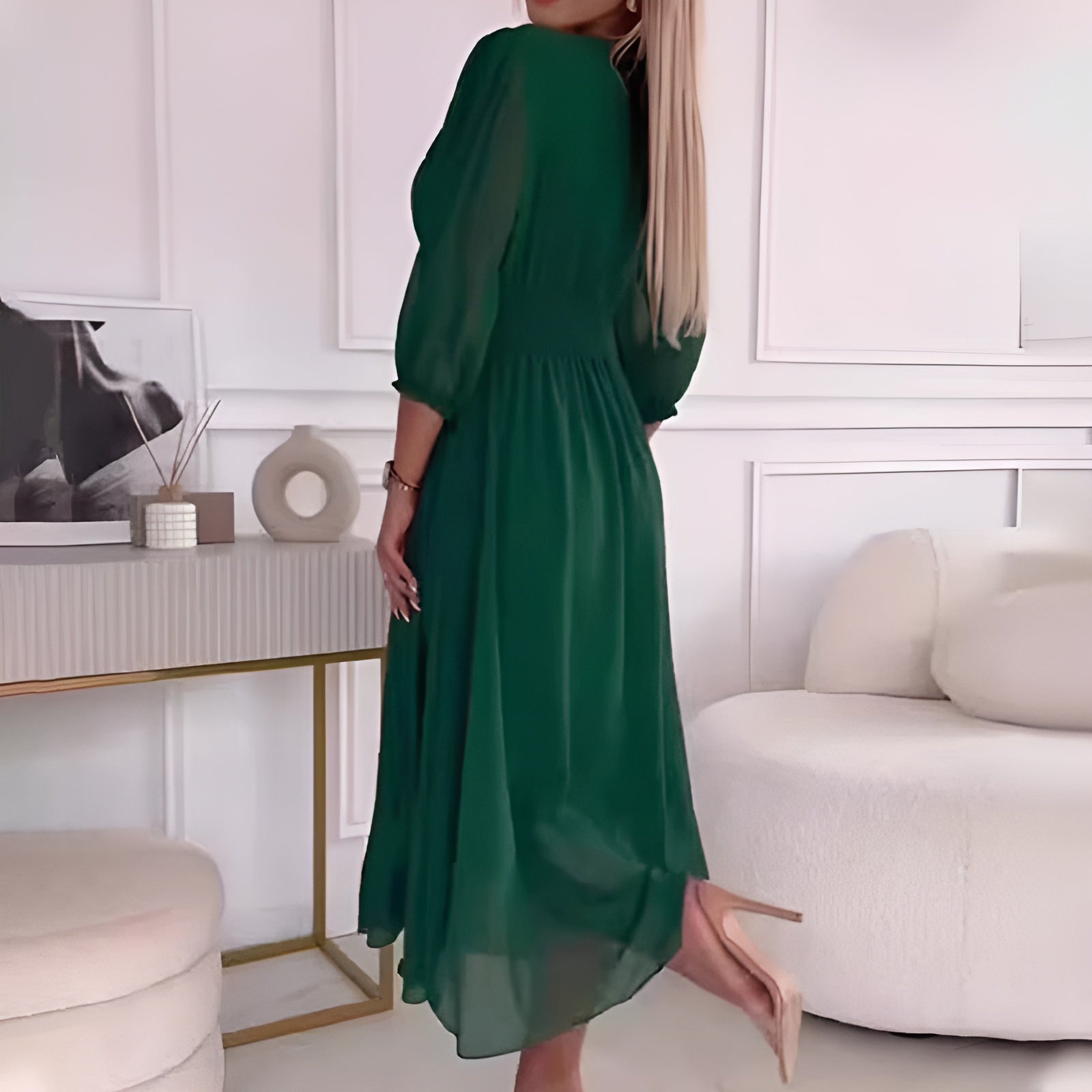 ABIGAIL – Elegantes Chiffonkleid aus Seide für besondere Anlässe