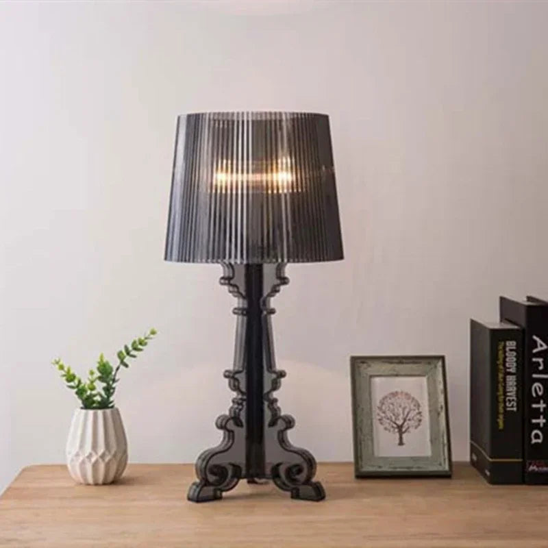 Burgundine Tischlampe mit Elegantem Design für Wohnzimmer und Schlafzimmer - Warmes Licht, Hochwertige Materialien, E27 Lampe-1