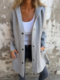Norah – Lässige einreihige Kapuzenjacke für Damen