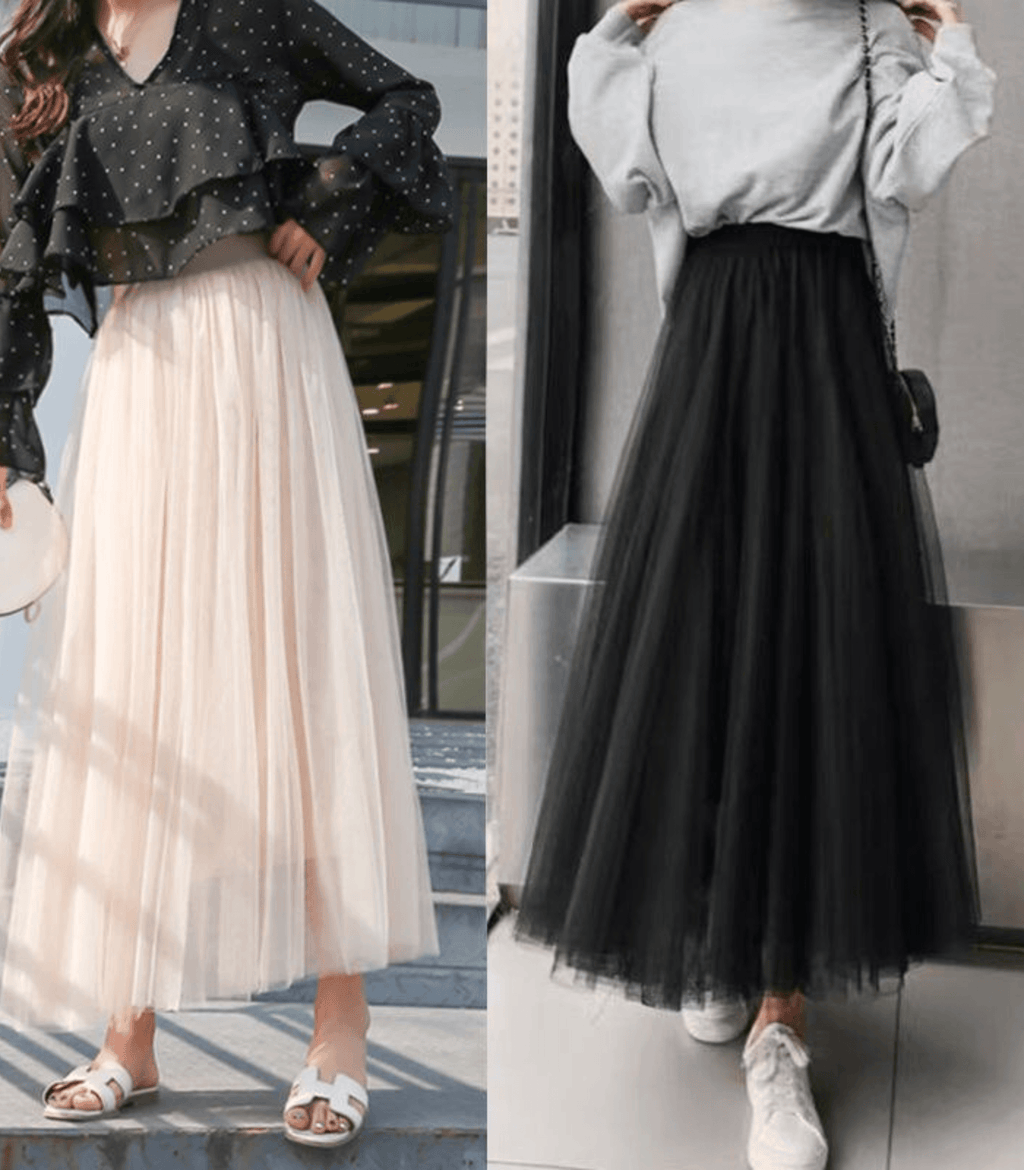 Damenrock Knöchellang Hohe Taille Eleganter Schnitt Atmungsaktives Material-3