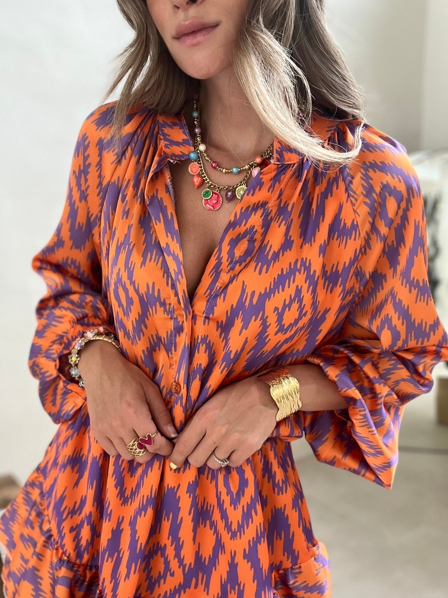 AVA – Modisches Midi-Sommerkleid aus Baumwolle