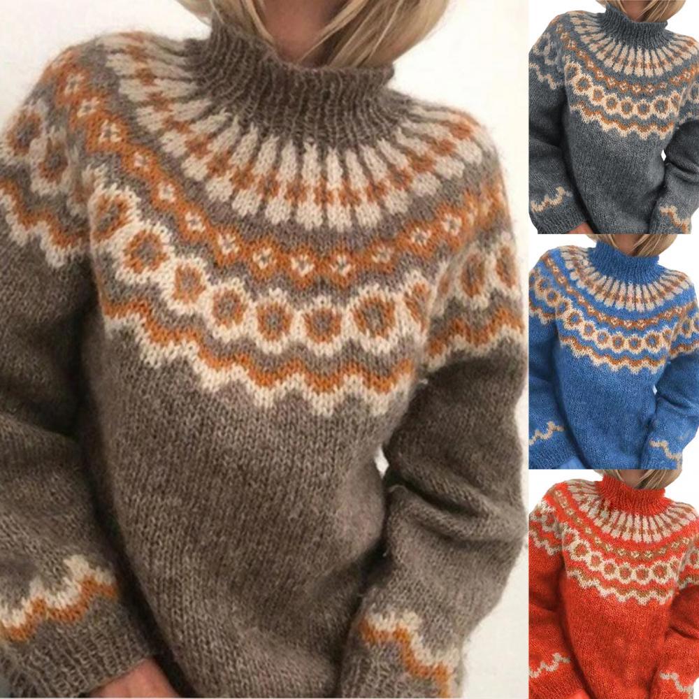 Cosy Moments Chris - Warmes Herbstpulli-Muster mit Kragen