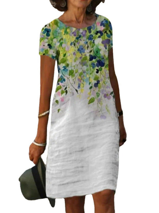 SERAPHINA – Elegantes V-Ausschnitt Sommerkleid aus Baumwolle