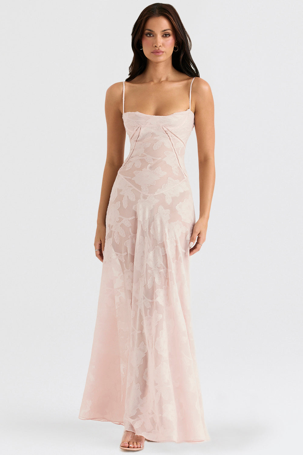 ELEGANT CHIC MAXIKLEID – Elegantes Kleid mit V-Ausschnitt und Flügelärmeln