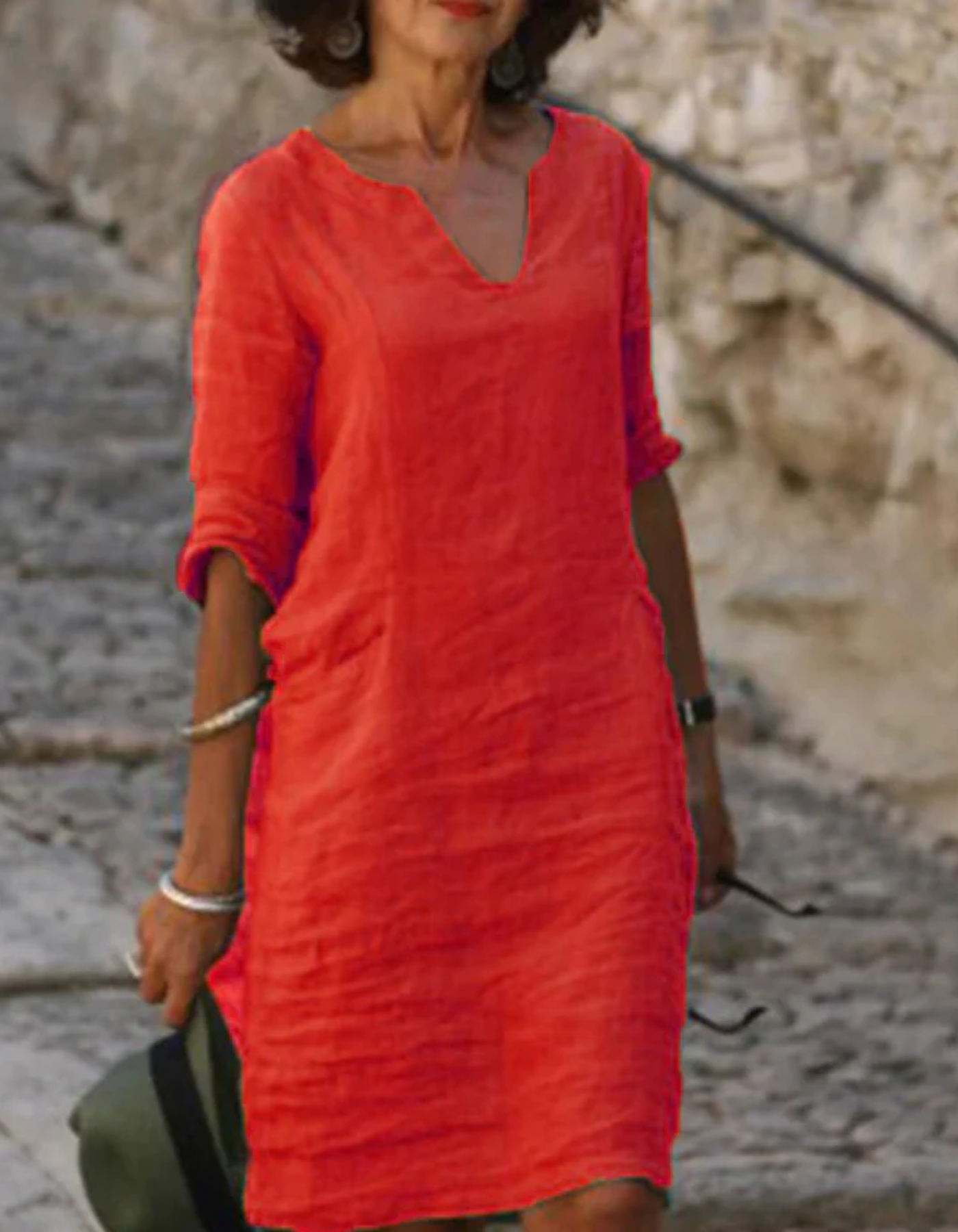 Variant image for Damen Kleid Mini Elegant Strand Sommer Stilvoll S-3XL Atmungsaktiver Stoff-19