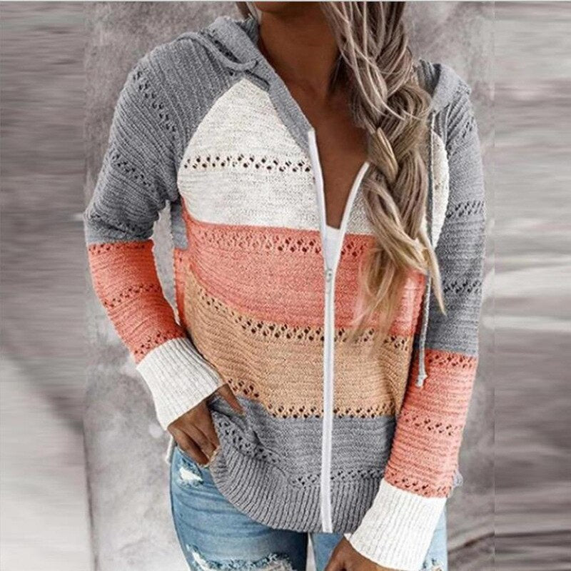 Coco - Bunte Strickjacke im Ibiza-Boho-Stil