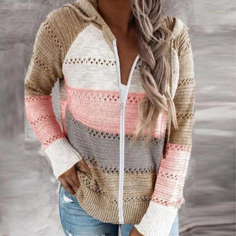 Coco - Bunte Strickjacke im Ibiza-Boho-Stil