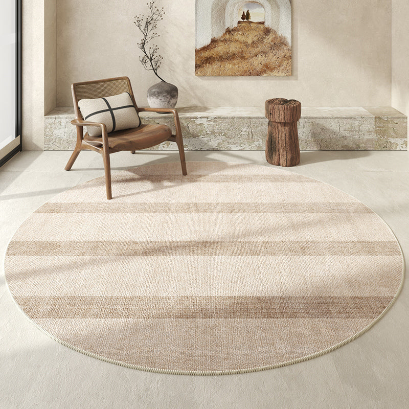 Waschbarer Runder Teppich 120 cm - Modernes Minimalistisches Design mit Rutschfester Unterlage für Wohnzimmer und Schlafzimmer-5